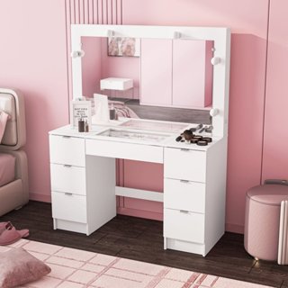 Penteadeira Camarim com Espelho 7 Gavetas França