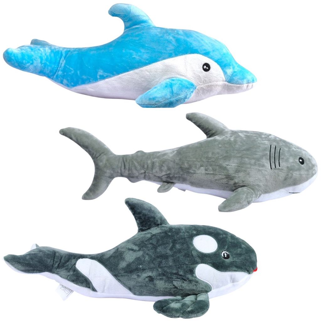 Pelúcia Tubarão Baleia Golfinho Plush Realista Decoração Mar em Oferta na Shopee