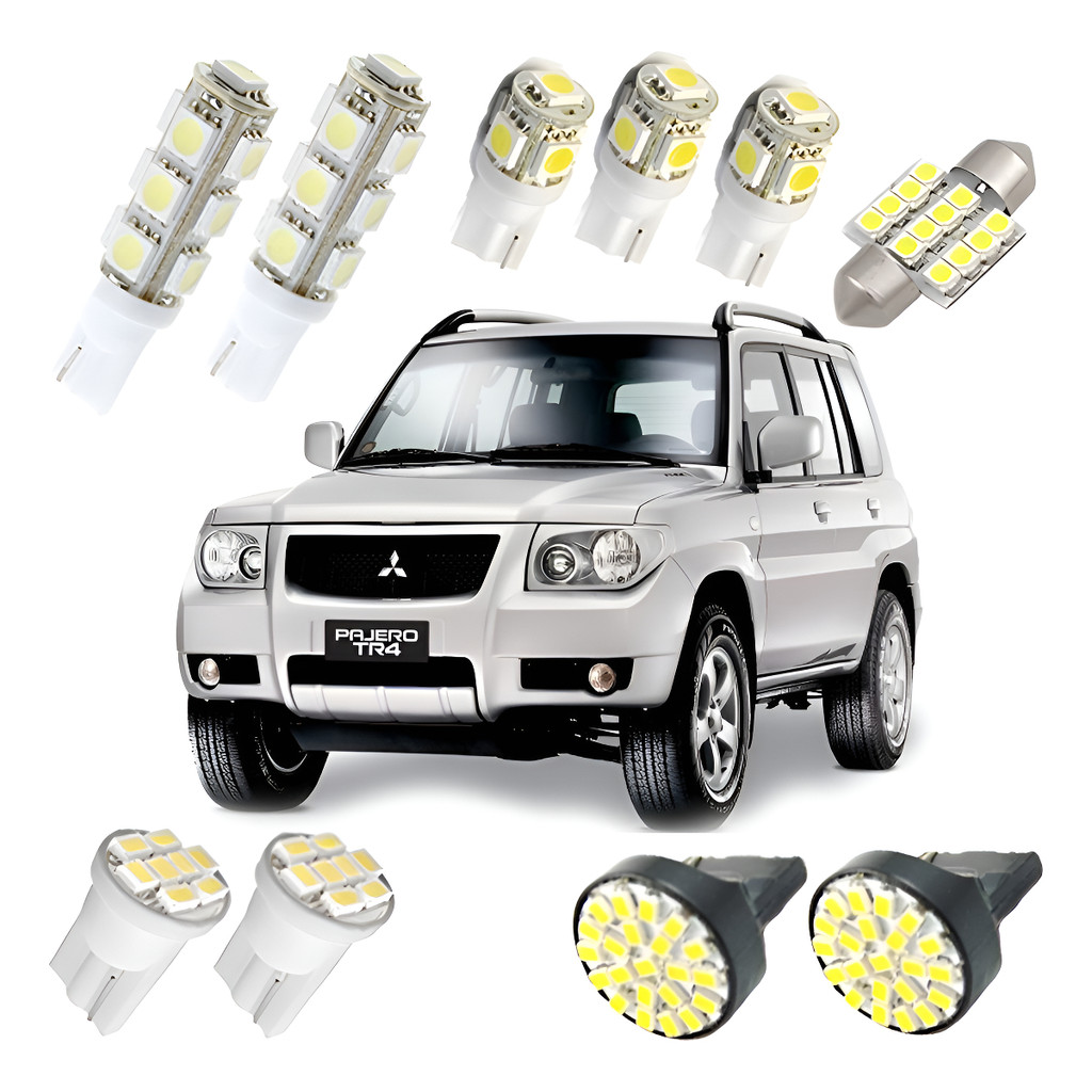 Kit Lampadas Led Pajero Tr4 Pingo Teto Placa Ré Torpedo Branco