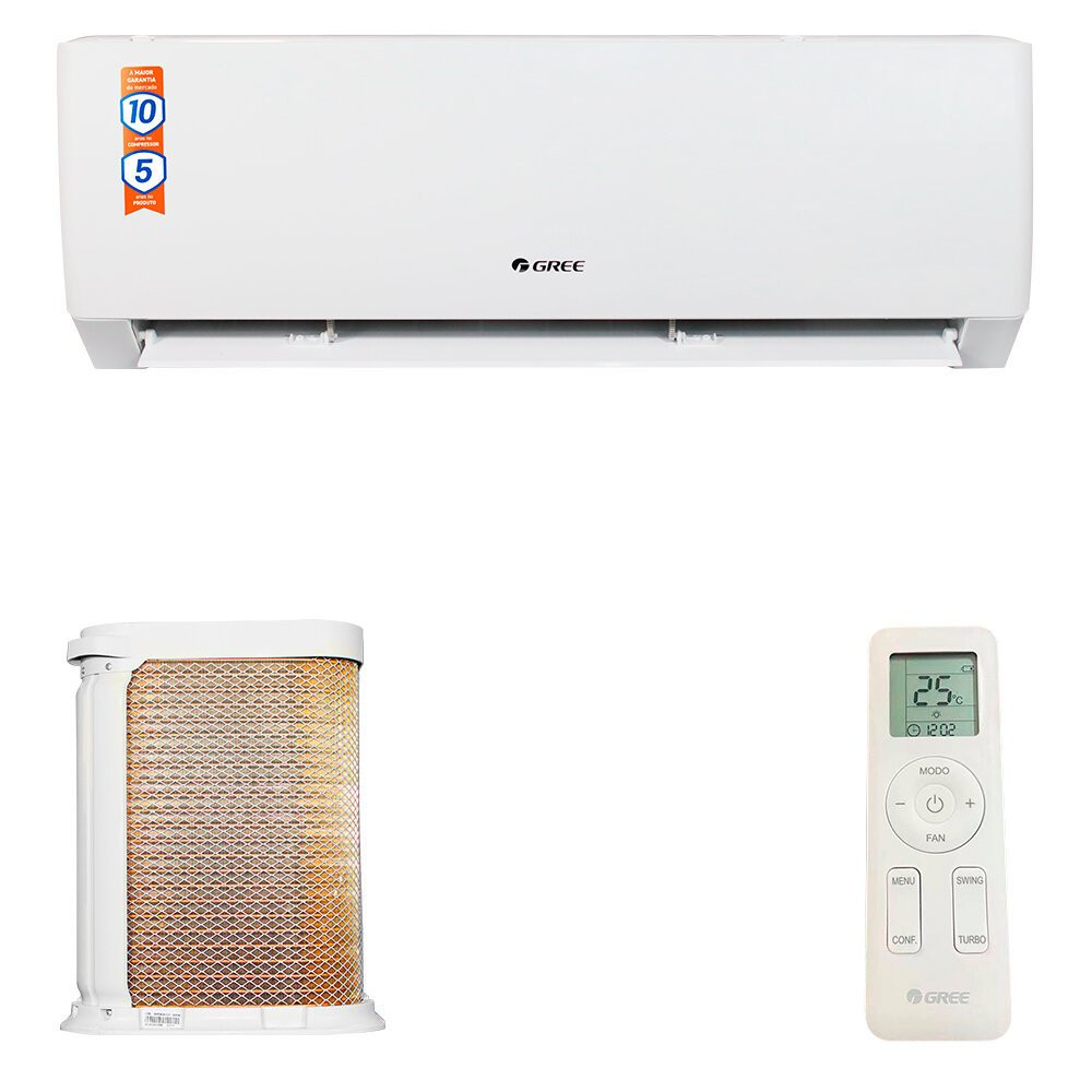 Ar-Condicionado Split Gree 9000 BTUs Inverter Quente e Frio GWH09ATB-D6DNA em Oferta na Shopee