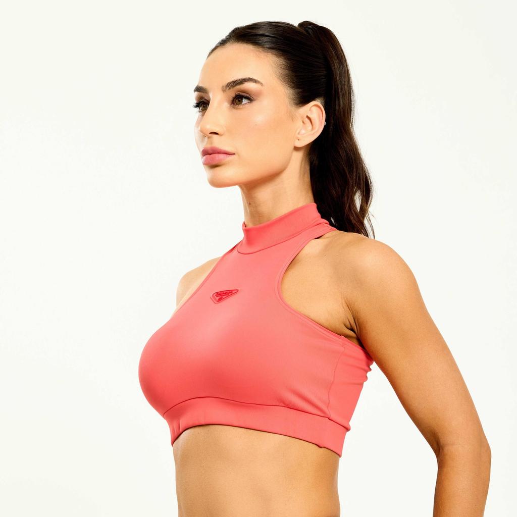 Top Like Laranja Flower Coral Poliamida Com Bojo · foto 2