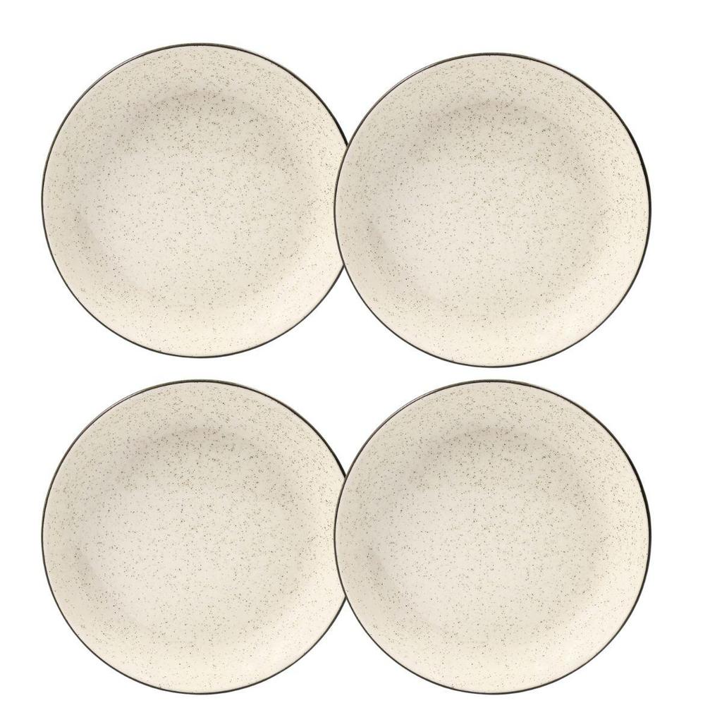 Jogo De 4 Pratos Fundos 20,5 Cm Oxford Flat Duna em Oferta na Shopee