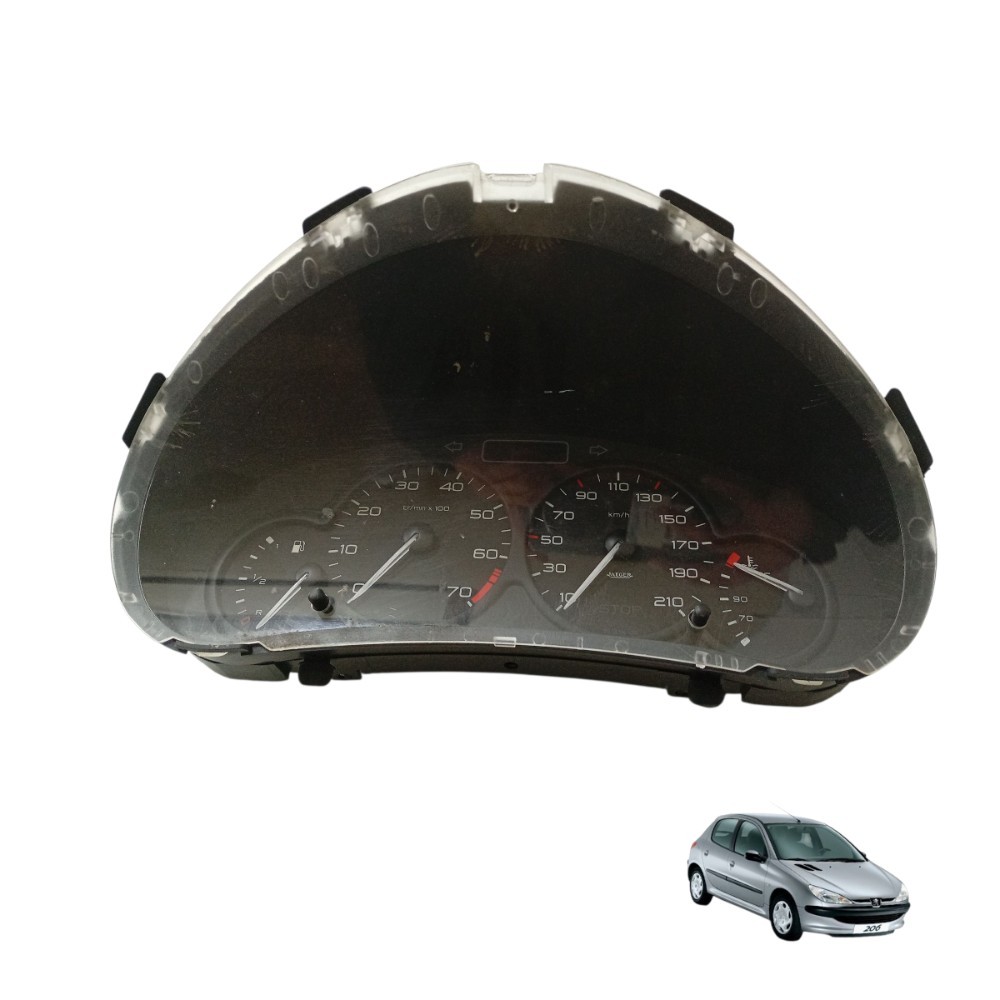 Painel Instrumento Velocimetro Peugeot 206 2004 2005 2008 Preto