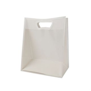Sacola Transparente Fosca Pvc Alça Plana Branca - 25x15x9cm - 10 unidades - Cromus - Rizzo em Oferta na Shopee