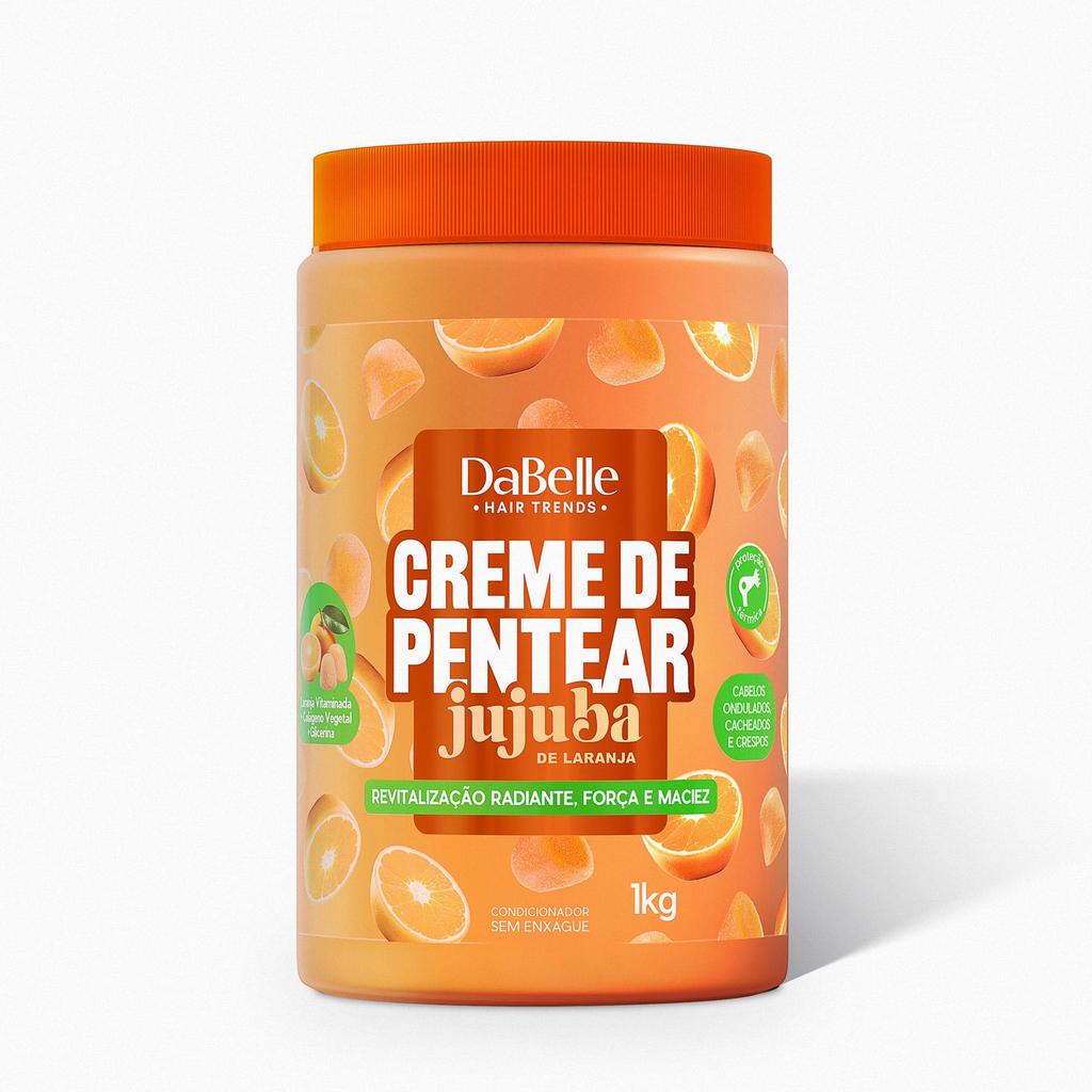 Creme de pentear Jujuba de laranja Dabelle Hair 1kg em Oferta na Shopee