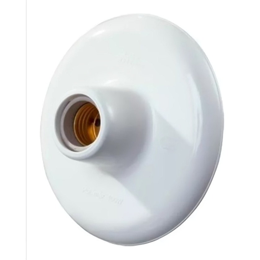 Plafon Luminária de Teto Redonda –  Bocal Branco, Bivolt 250V