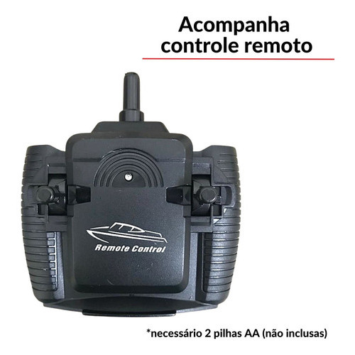 Detalhes do Barquinho Controle Remoto Super Lancha Barco Veloz Azul Brinquedo Controle