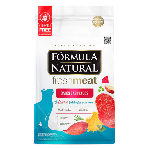 RAÇÃO FORMULA NATURAL FRESH MEAT GATOS CASTRADOS CARNE 10,1kg