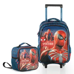 KIT Mochila Com Rodas + Lancheira Escolar Xeryus Spider Man - Infantil
