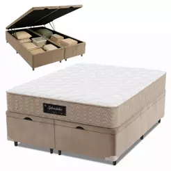 Cama Box Baú Colchão King Molas Ensacadas Splendido 193x203x65cm Munhoz