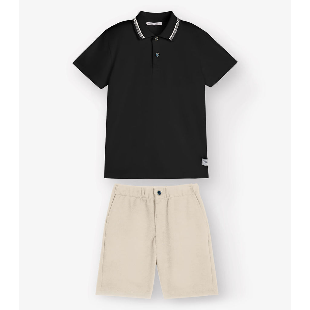 Conjunto Polo com Bermuda Menino Trick Nick Preto