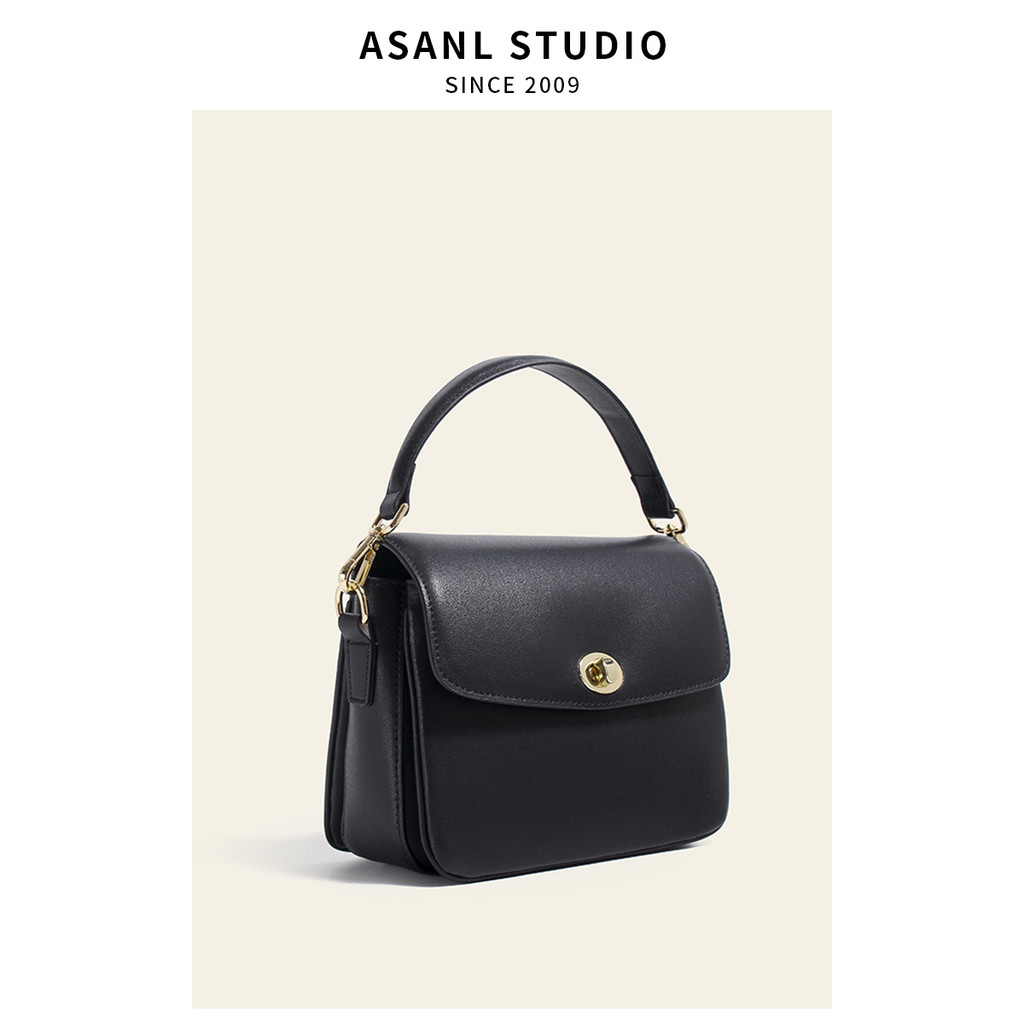 Couro genuíno 2026 início da primavera novo estilo bolsa All-Match pequena bolsa quadrada High-End bolsa feminina Casual