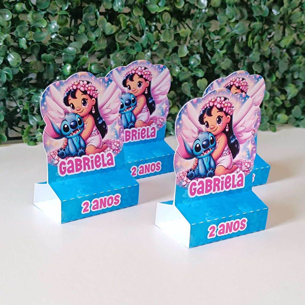 20 Porta Bis Personalizado Lillo e Stich | Lembrancinha Festa Infantil Aniversário