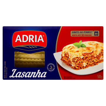 Adria Massa para lasanha semola 500g