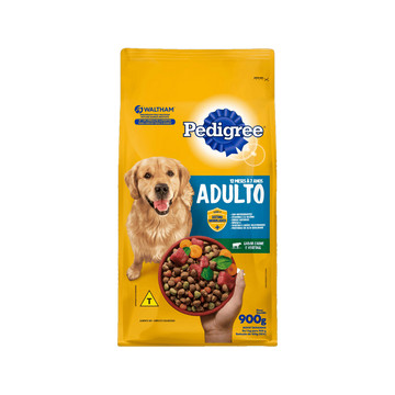 Pedigree Ração Carne e Vegetais Cães Adultos Raças Médias e Grandes 900g