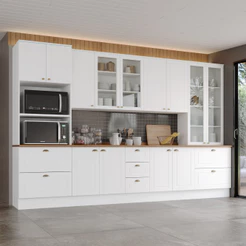 Cozinha Compacta 6 Peças Com Móludo Cristaleira Amy Casa 812