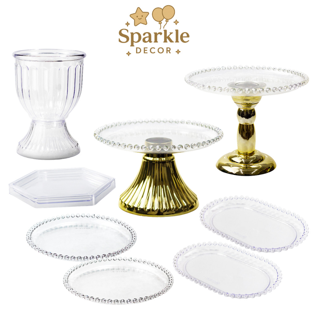 Kit Boleira Pérola Colonial + Boleira Pérola + 2 Bandejas Pérola Redonda + 2 Pérola Oval + Mini Sextavada + Vaso Romano