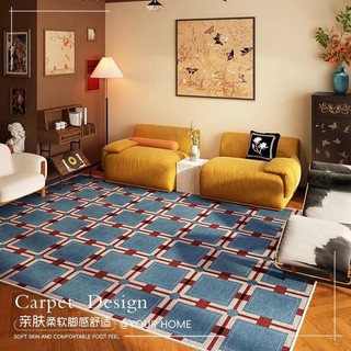 [Novo produto] Tapete americano estilo retrô círculo tapete de lã sala de estar sofá decoração tapete sem enxágue tapete