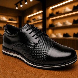 Sapato Masculino Couro Social Clássico Oxford Esporte Fino Confortável Antiderrapante Festa Casamento Escritório
