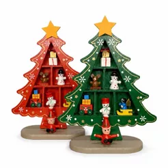 Mini Árvore de Natal de Mesa Madeira Enfeite Natalino