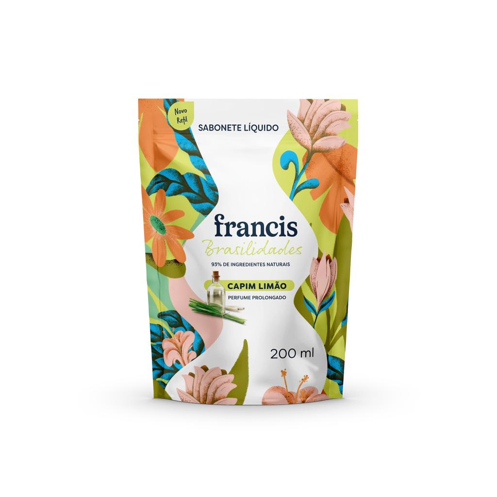 Sabonete Líquido Francis Brasilidades Capim Limão Refil 200ml