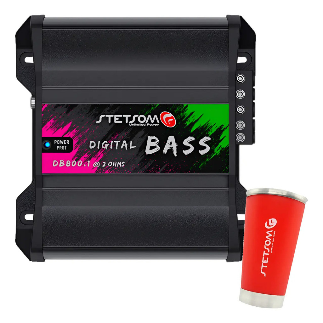 Módulo Amplificador Stetsom Db800.1 800w Digital Bass 2 Ohms 1 Canal