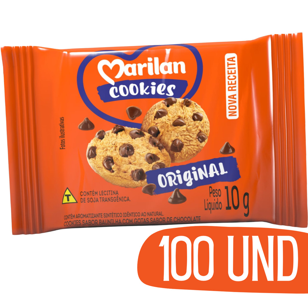 Biscoito Cookies Sache Original Marilan 10g - 100 Und