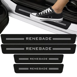 Soleiras Porta para Jeep Renegade Adesivo Fibra de Carbono