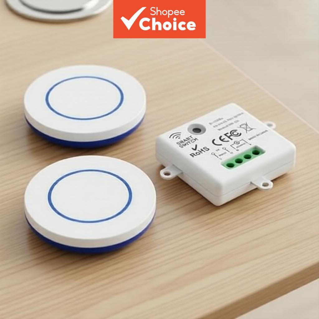Interruptor Inteligente De Luz De Preenchimento LED Axus Mini De Painel De Parede Redondo 10A-20A RF 433MHz Controle De