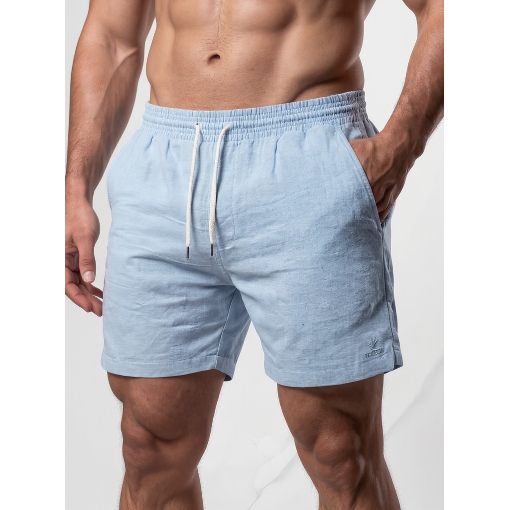 Kit 2 Bermudas Masculinas Linho Elastano Praiana Confortável Verão — Mundo elegante shopp