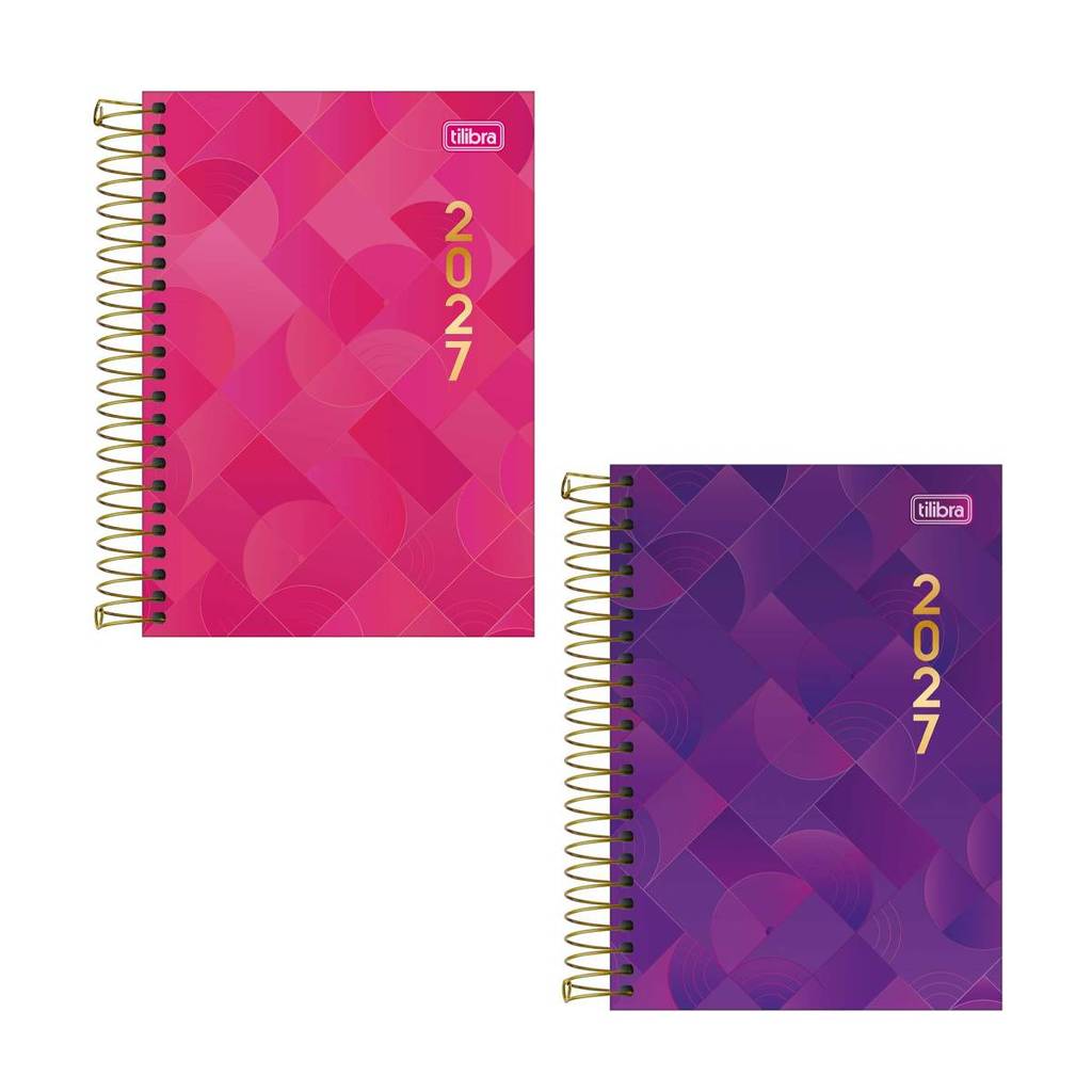 Agenda executiva espiral diária 1/4 Spot Feminina 187x129mm 2027 Tilibra