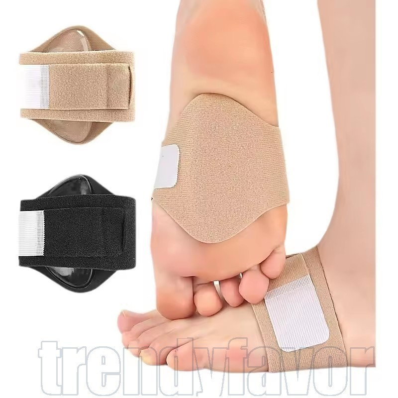 Bandagem de Suporte para Arco - Tecido de Silicone de Alta Elasticidade - Palmilhas Ortopédicas para Fascite Plantar e P