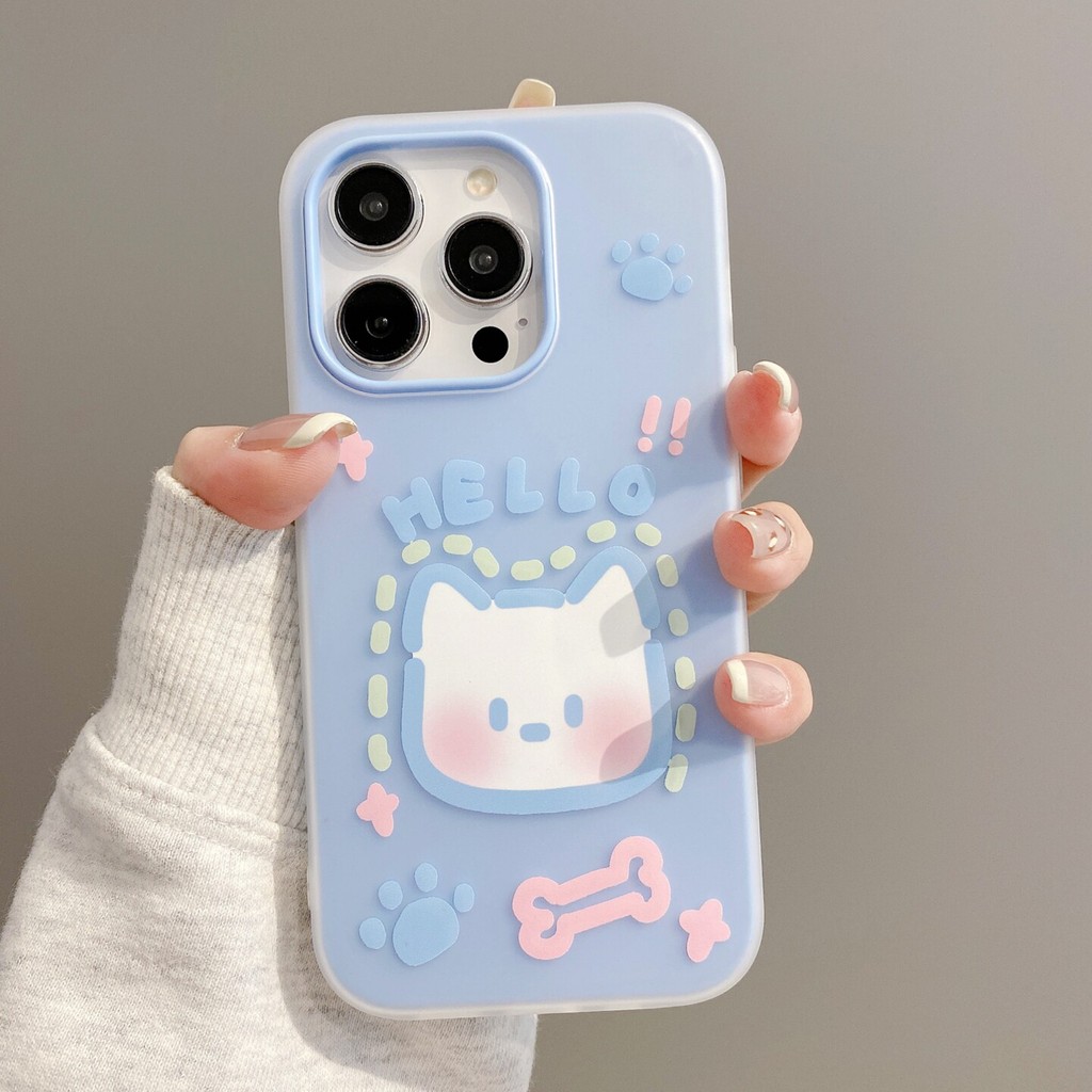 Hello puppy Capa de Telefone 2 em 1 para Samsung Galaxy A33 A32 A31 A30S A30 A26 A25 A24 A23 A22 A21S A20S A17 A16 A15 A