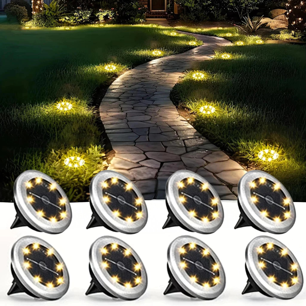 Luminaria Solar LED Jardim Espeto Chão IP65 Luz Branca Quente ou Fria Balizador Caminho Área Externa