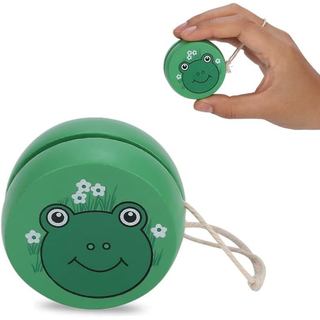 Dioche Yoyo de Madeira para Crianças Iniciantes, Yoyo com Corda, Brinquedo de Yoyo com Padrão de Desenho Animado Fofo pa