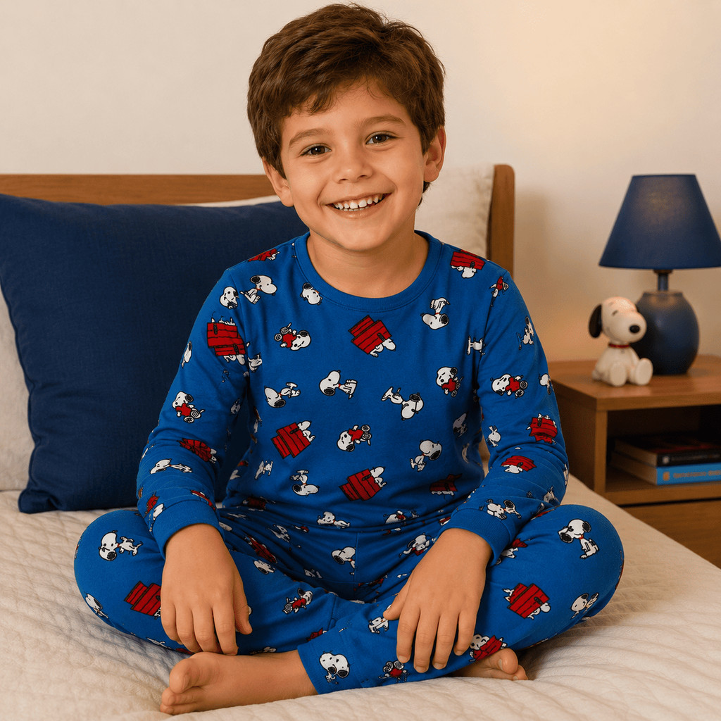 Pijama Infantil Menino Criança Inverno Manga Longa Comprida Calça Blusa 2 Peças Estampas Sortidas Roupa de Dormir