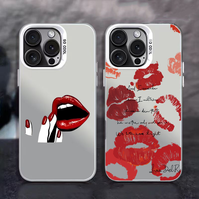 Capa De Telefone Com Padrão De Lábio Vermelho Para Samsung A26 A36 A22 A23 A24 A25 A31 A51 A71 A32 A33 A34 A35 A52S A53 
