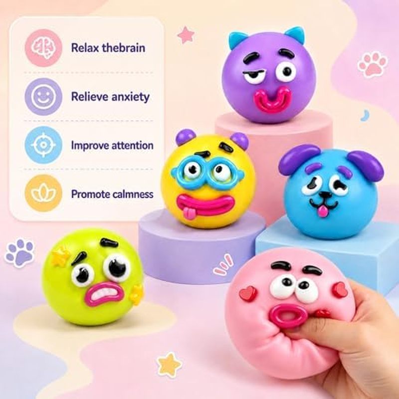 Novo Squishy de troca de rosto de cachorro fofo recuperação lenta relaxar alívio de estresse sensorial aliviar ansiedade