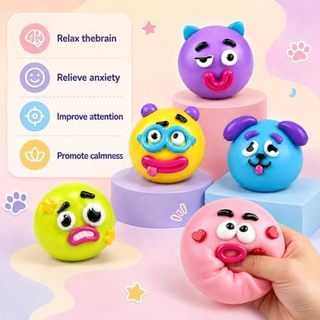 Novo Squishy de troca de rosto de cachorro fofo recuperação lenta relaxar alívio de estresse sensorial aliviar ansiedade
