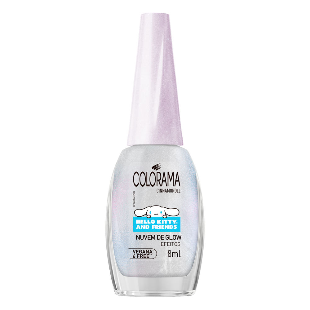 Esmalte Colorama Cinnamoroll Hello Kitty and Friends Nuvem de Glow Efeitos 8ml