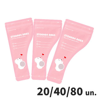 Kit 20/40/80 Saco para Leite em Pó Bebê Descartável Portátil com Vedação para Viagem2