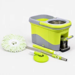 Balde Mop 360° Deend Profissional Com Esfregão e Pedal Verde