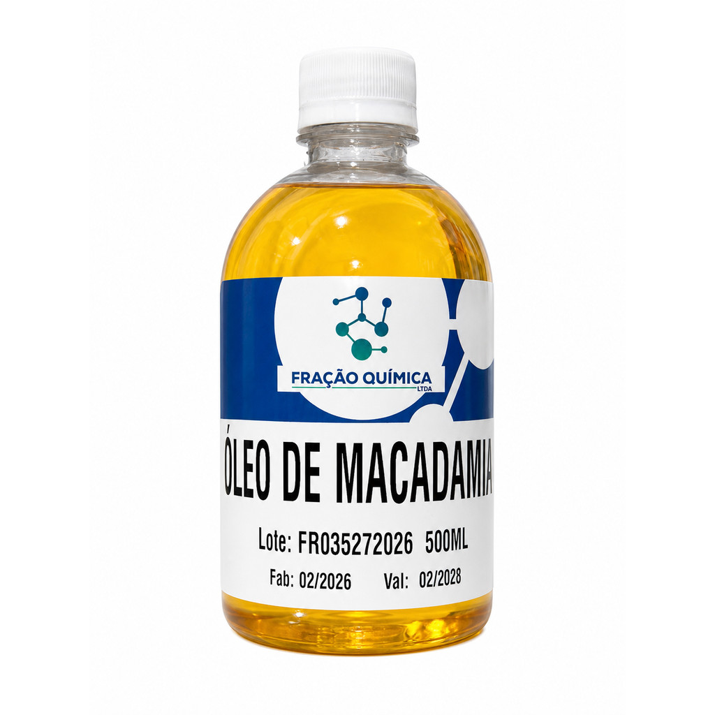 Óleo Vegetal de Macadâmia para Cosméticos 500ML