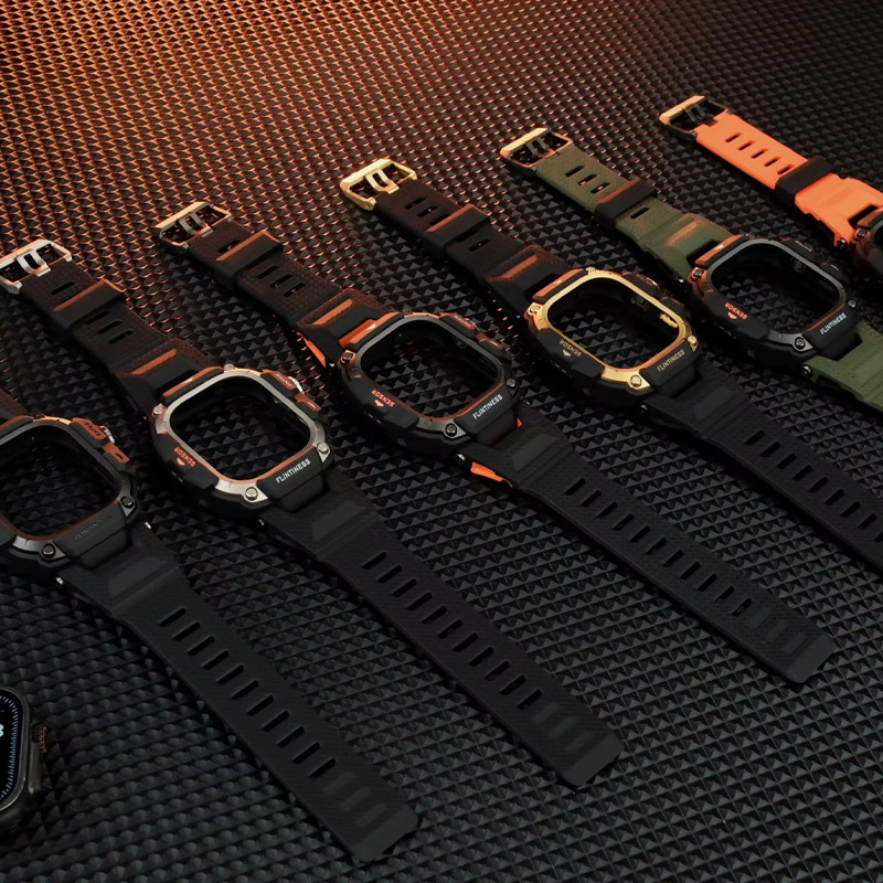 Capa 2 Em 1 + Alça Para Apple Watch Ultra 3 49mm Acessórios Protetores De Metal