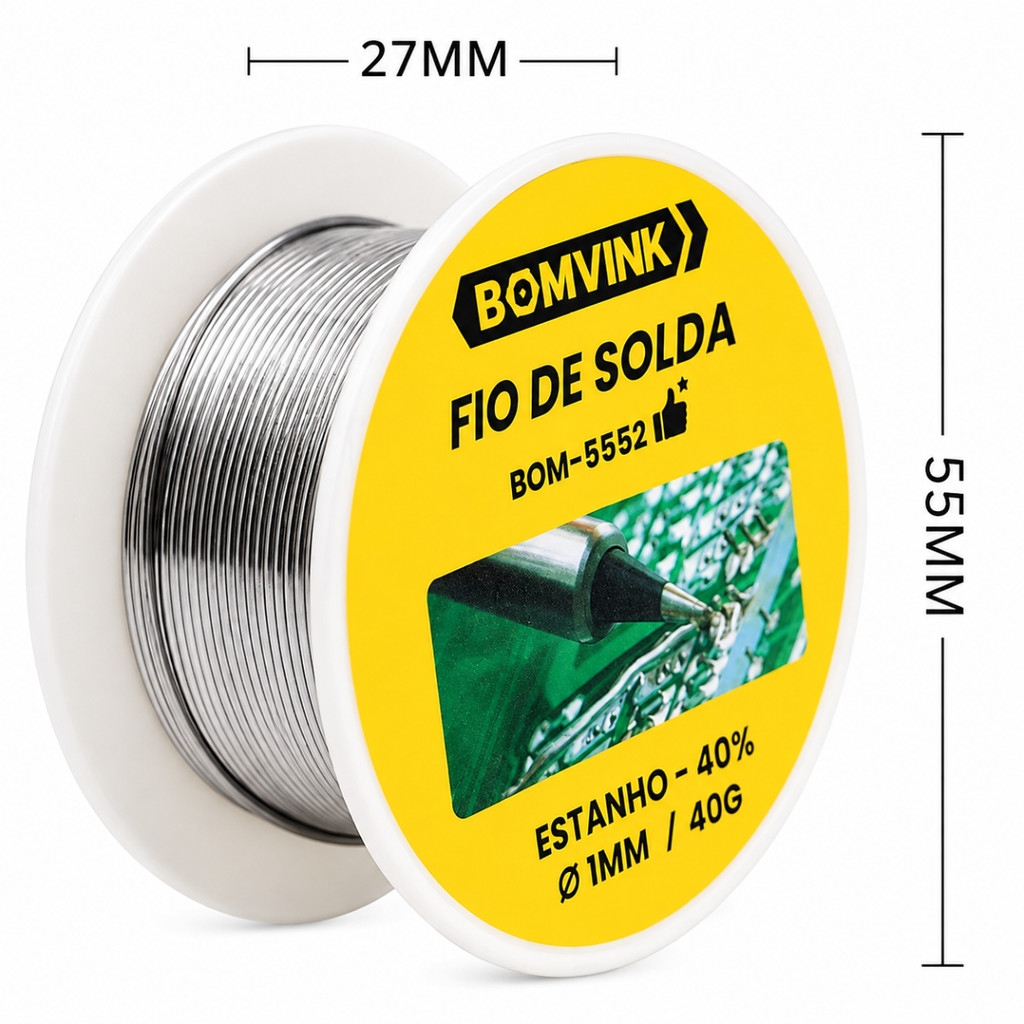 Estanho em Fio para Solda 1mm 40g Alta Qualidade e Precisão Bomvink Premium · foto 2