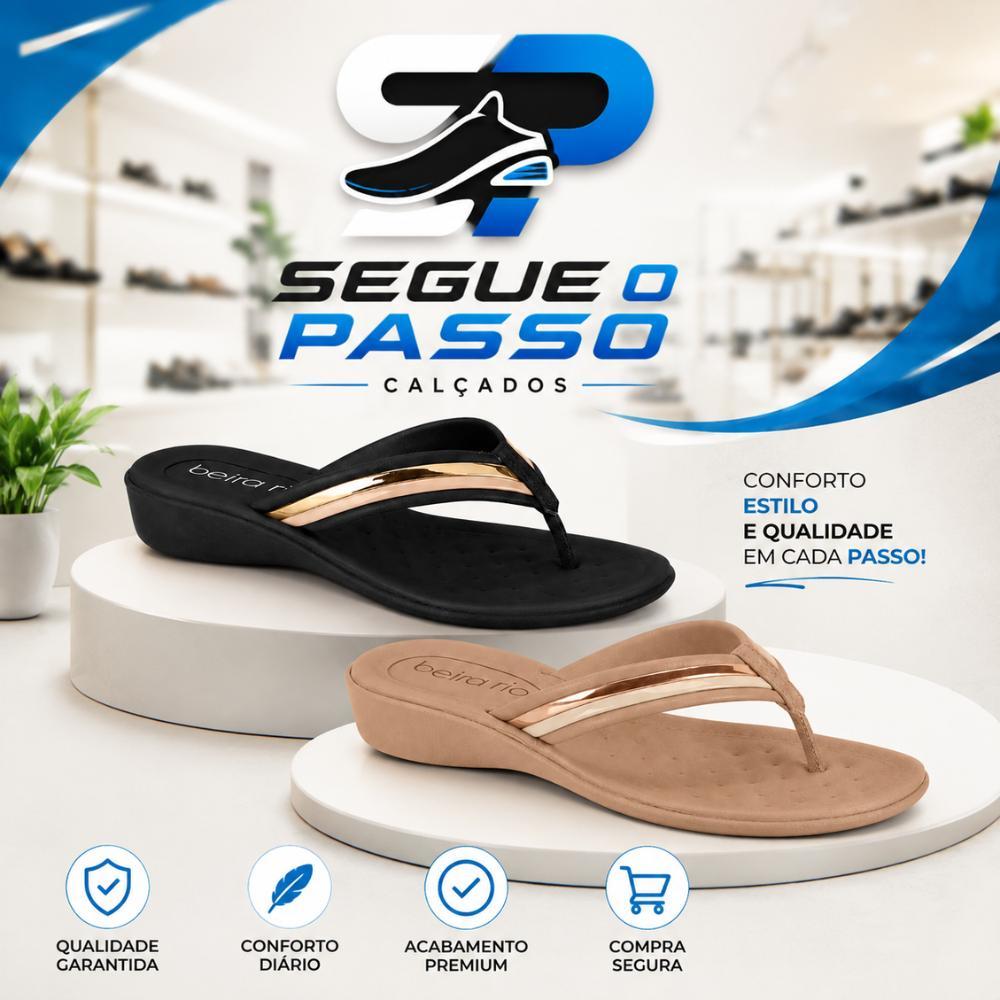 Chinelo Feminino Beira Rio Confortável Saltinho Adulto Sandália Feminina Elegante Tendência Dia A Dia Básico