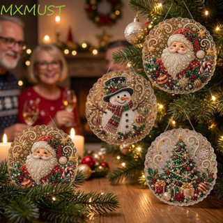 MXMUST Kit De Pintura De Diamante De Natal , Guirlanda Acrílica DIY Pingente , Rena