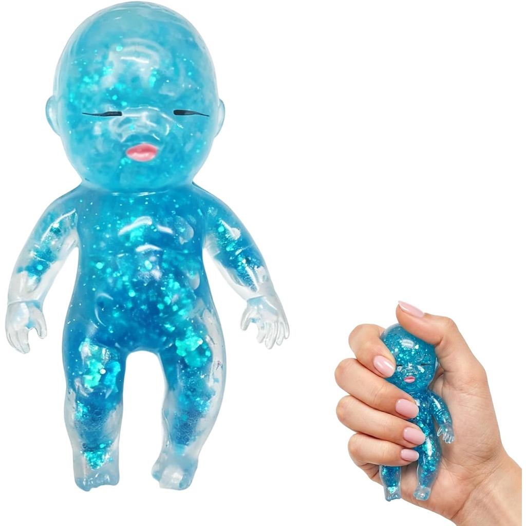 Bola Antiestresse Squishies Brilhante, Bolas Squishy Brilhantes para Esticar, Apertar, Alívio do Estresse e Bolas Fidget