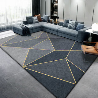 [Novos produtos] ins estilo nórdico sala de estar tapete sofá mesa de centro cobertor simples luz borda de luxo cheia de