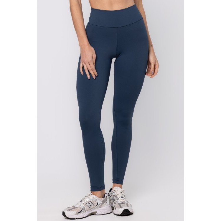 Legging Cós Alto em Poliamida Puresense Azul Saphire